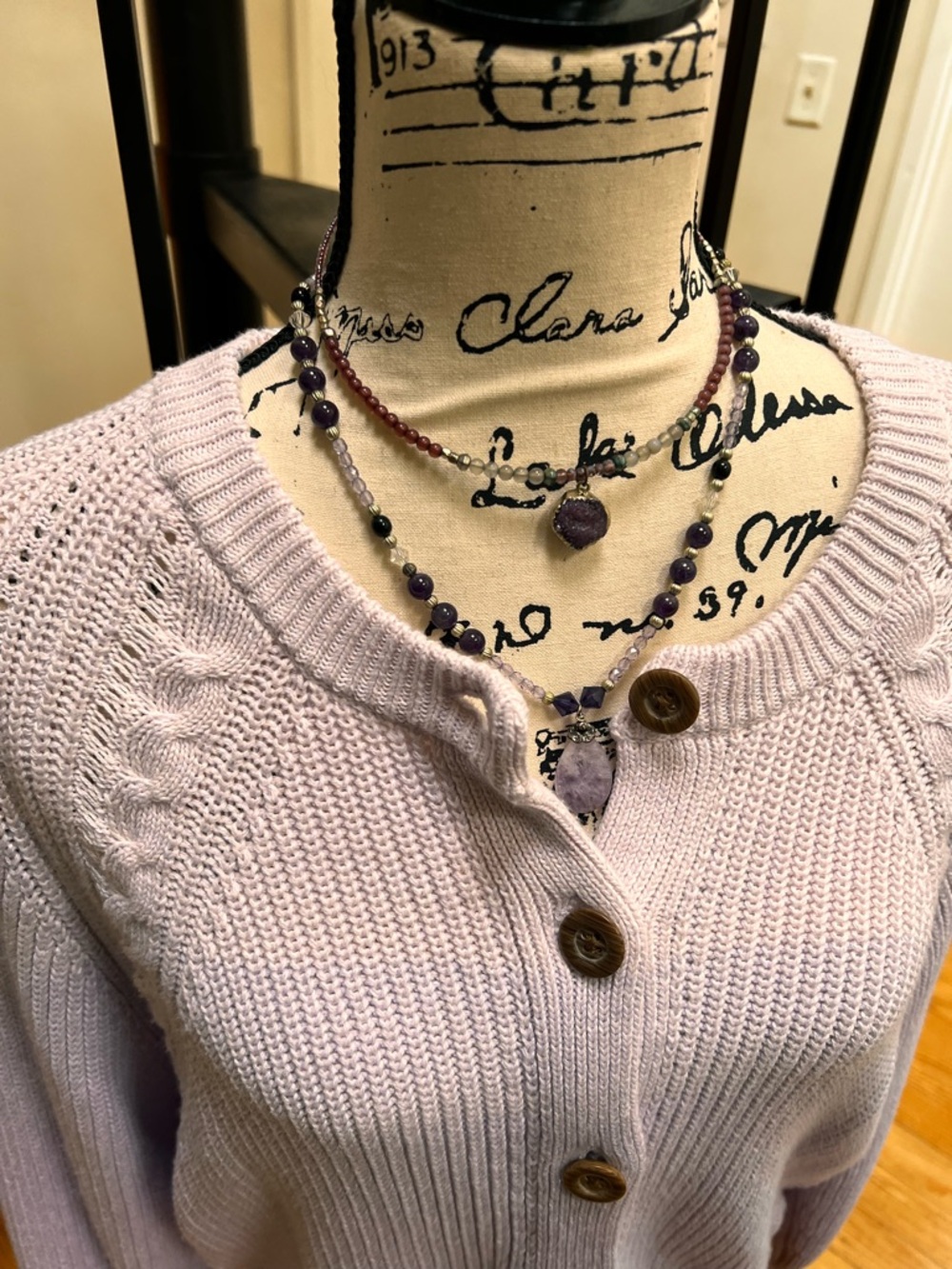 Universal Thread Lavender Button-Front Knit Cardigan - Picture 3 of 6